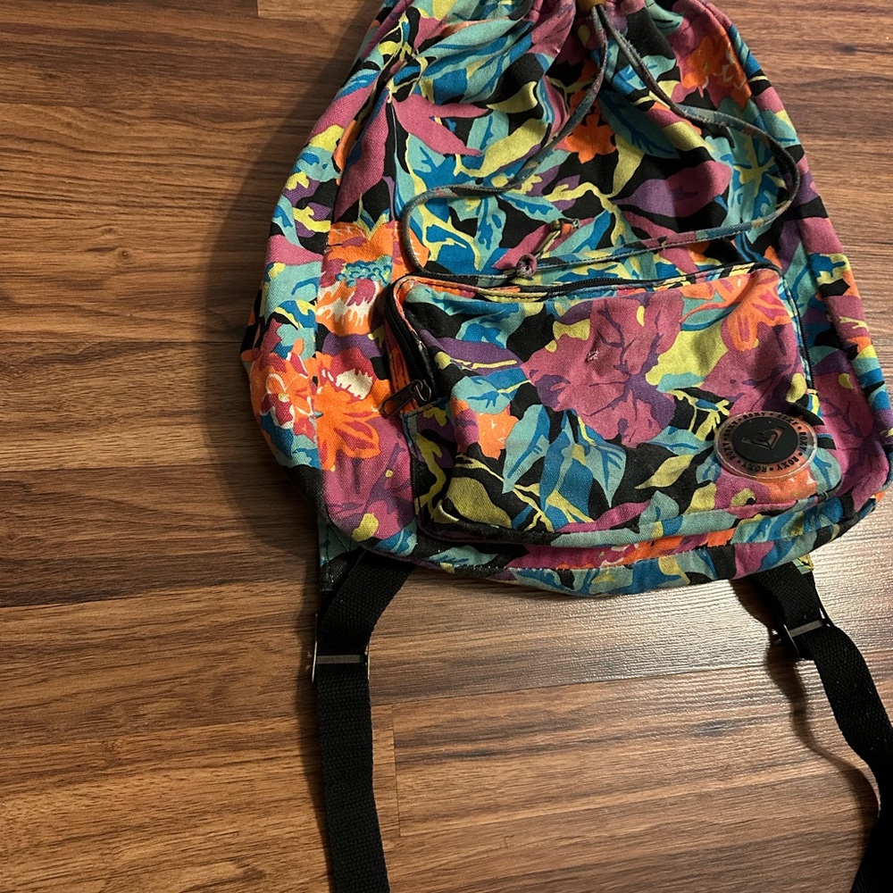 VTG Roxy Colorful Floral BackPack - Picture 7 of 13